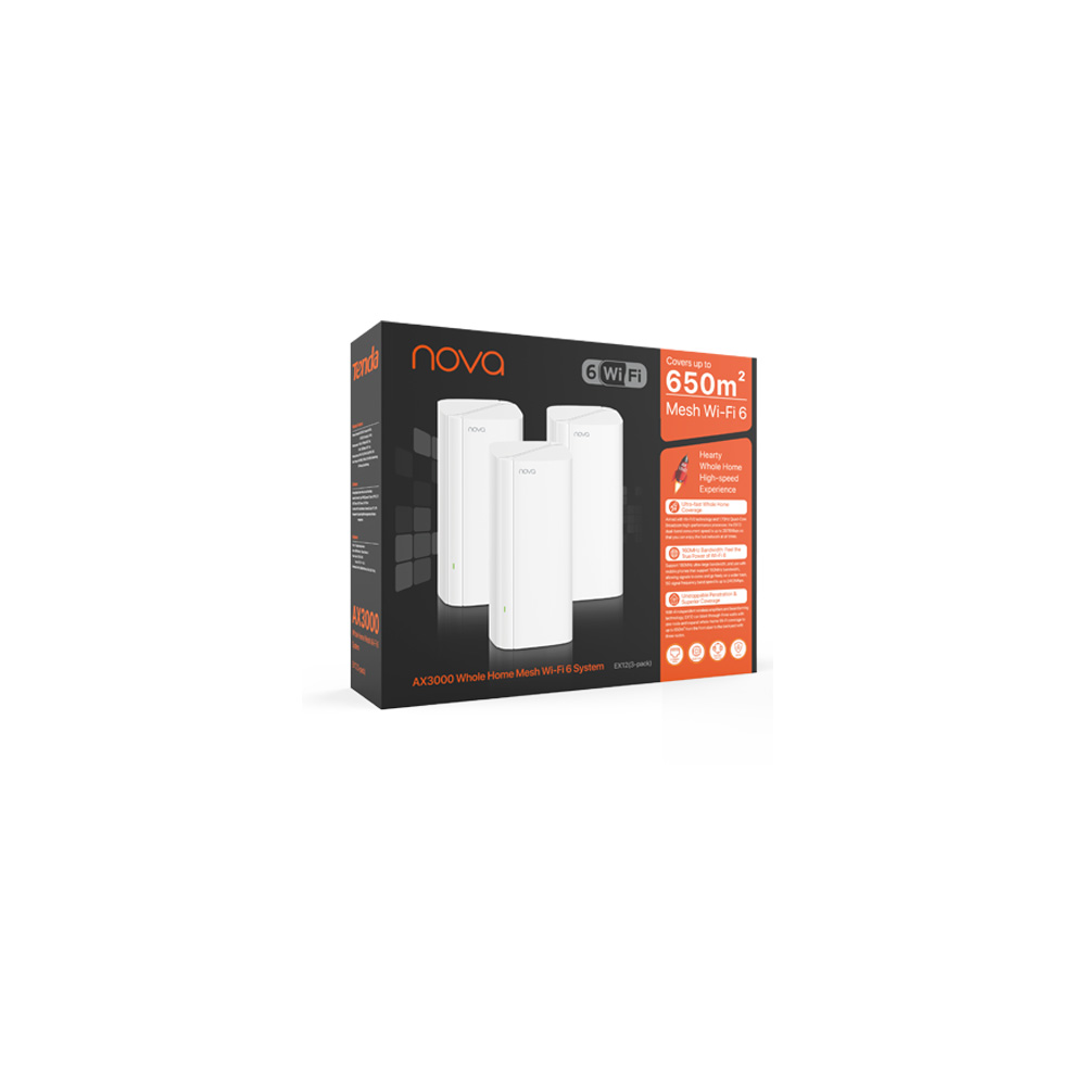 Tenda Nova EX12 AX3000 Whole Home Mesh Wi Fi 6 System (3 Pack) Image 4