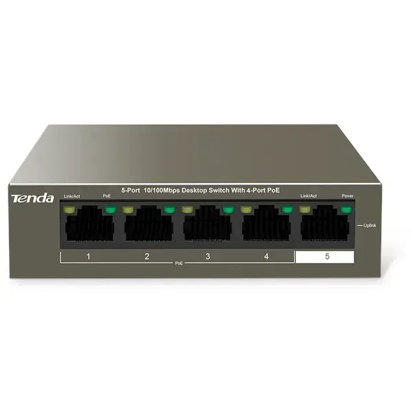 5-Port 10/100Mbps Desktop Switch with 4-Port PoE
