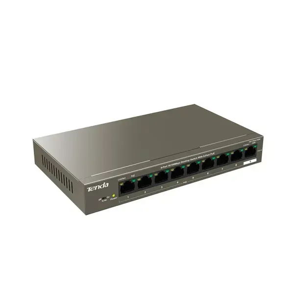 9-Port Unmanaged Switch With 8-Port PoE Tenda TEF1109P-8-102W