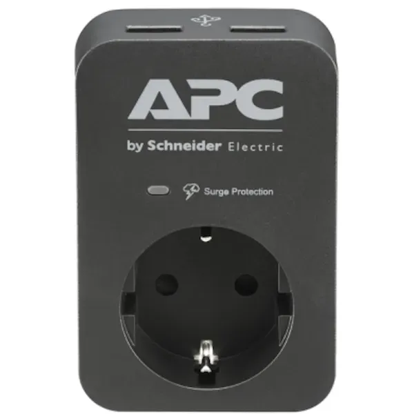 APC Essential SurgeArrest 1 Outlet 2 USB Ports