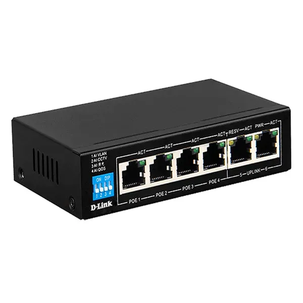 D-Link 6-Port Gigabit Unmanaged PoE Switch