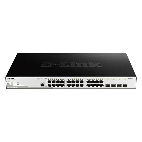 D-Link DGS-F1500-28MP 24-Port Gigabit PoE Managed Switch + 4 SFP