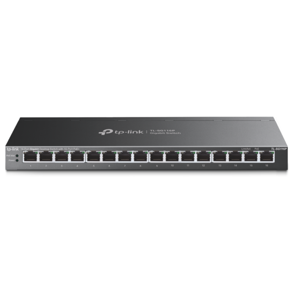 TP Link tl sg11D6p 16 Port Gigabit Desktop Switch with 16 Port PoE+