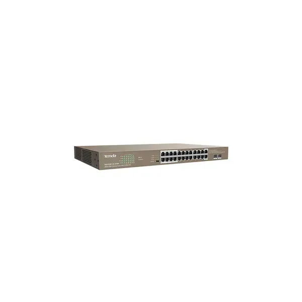 Tenda 24-Port Gigabit Ethernet Switch with 2 SFP and 410W PoE