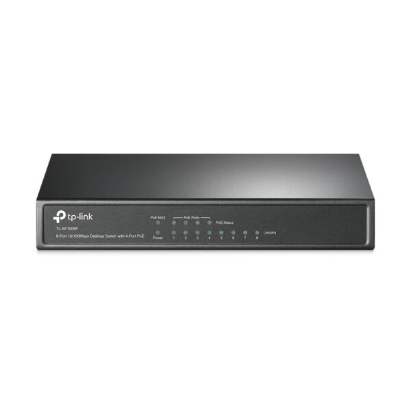 TP Link TL SF1008P 8 Port 10/100Mbps Desktop Switch with 4 Port PoE+