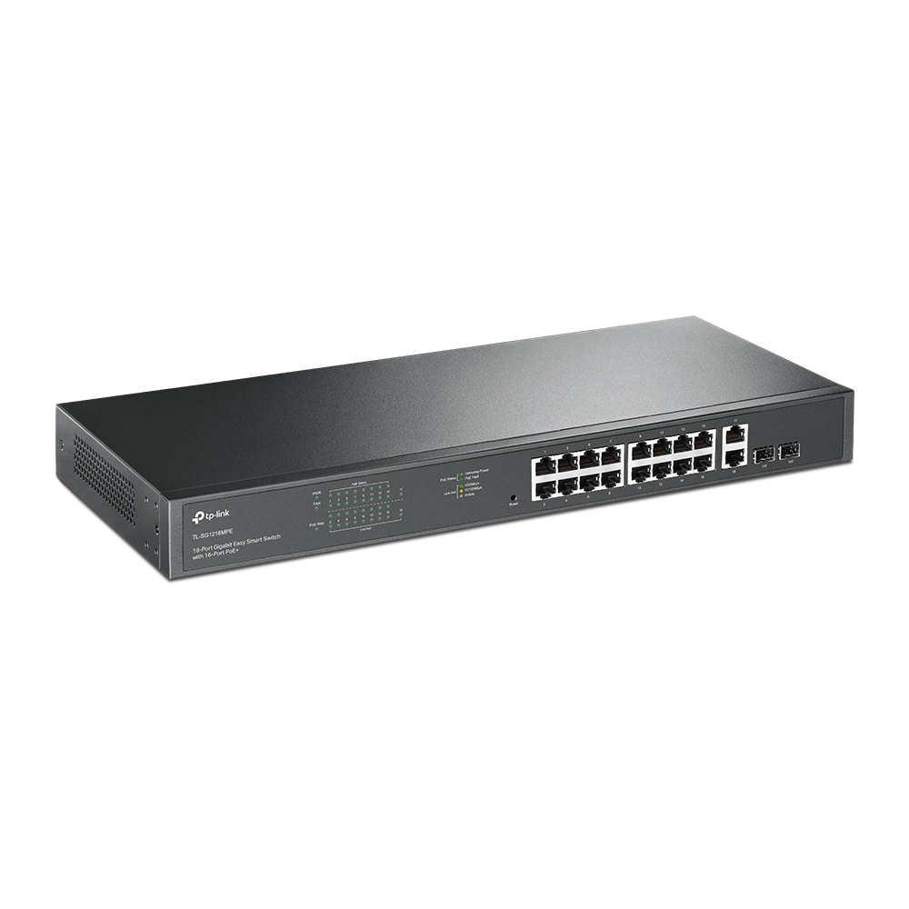 TP Link 18 Port Gigabit Easy Smart Switch with 16 Port PoE+ Image 2