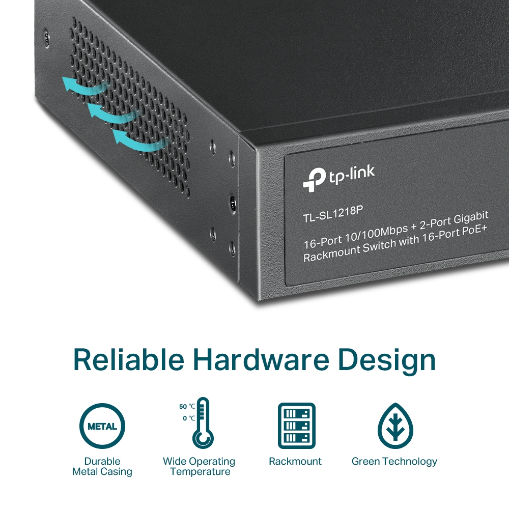 TP Link TL SL1218P PoE+ Switch Image 8
