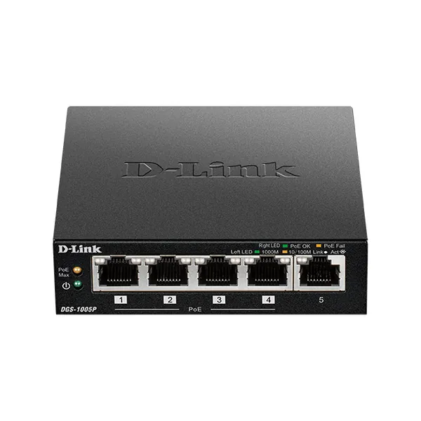 D Link 5 Port Gigabit Unmanaged PoE Switch