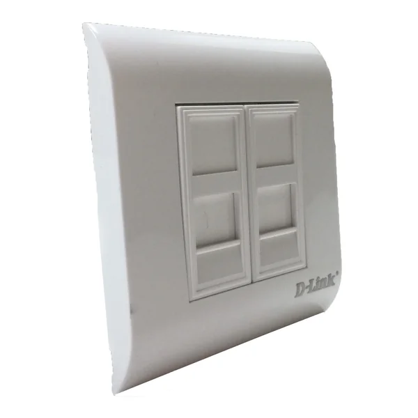 D Link Dual Faceplate CAT6A 2 Port 86×86 mm