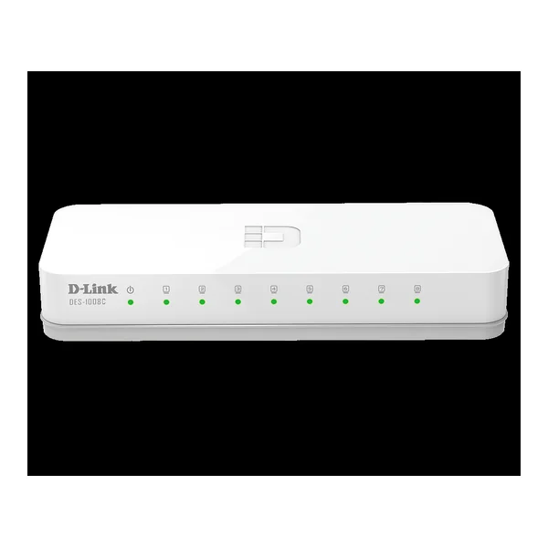 سويتش D‑Link سريع Unmanaged بـ 8 منافذ إيثرنت DES 1008C