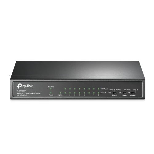 TP LINK 9 Port 10/100Mbps Desktop Switch with 8 Port PoE+