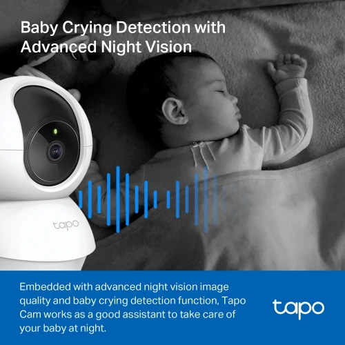 TAPO Pan/Tilt Home Security Wi Fi Camera C200 Image 3