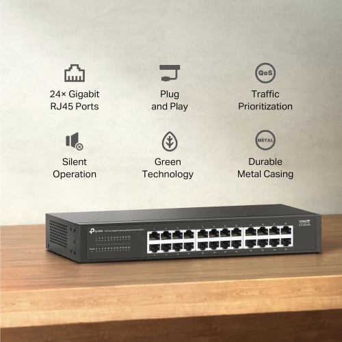 TP LINK 24 Port Gigabit Desktop/Rackmount Switch LS1024G Image 4