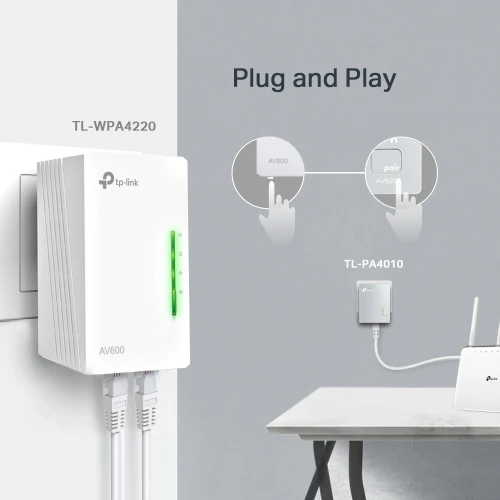 TP LINK AV600 Powerline Wi Fi Kit TL WPA4220 KIT Image 2