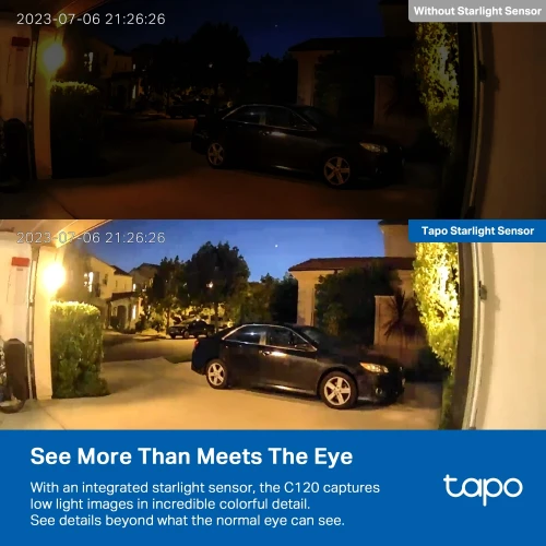 Tapo Indoor/Outdoor Wi Fi Home Security Camera C120 Image 3