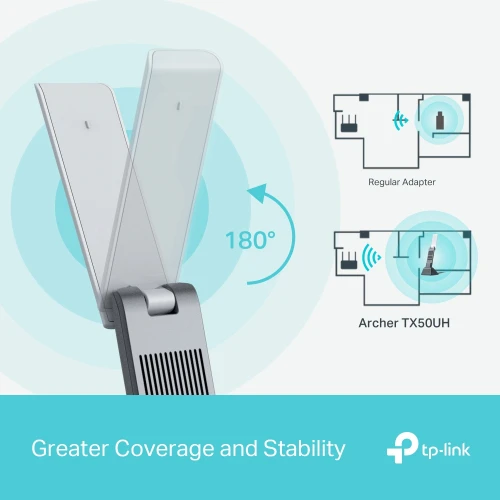 TP LINK AX3000 High Gain Wireless USB Adapter Archer TX50UH Image 4