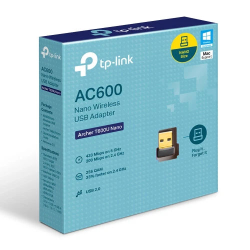 TP LINK AC600 Nano Wireless USB Adapter (Archer T600U Nano) Image 4